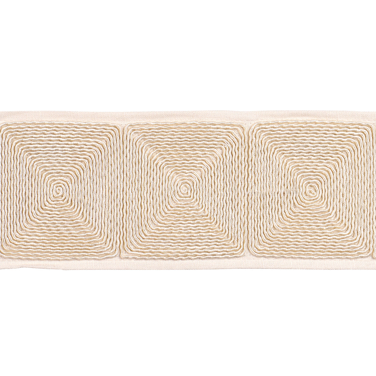 Sample - 79891 | Nautilina Embroidered Tape, Ivory - Schumacher Trim