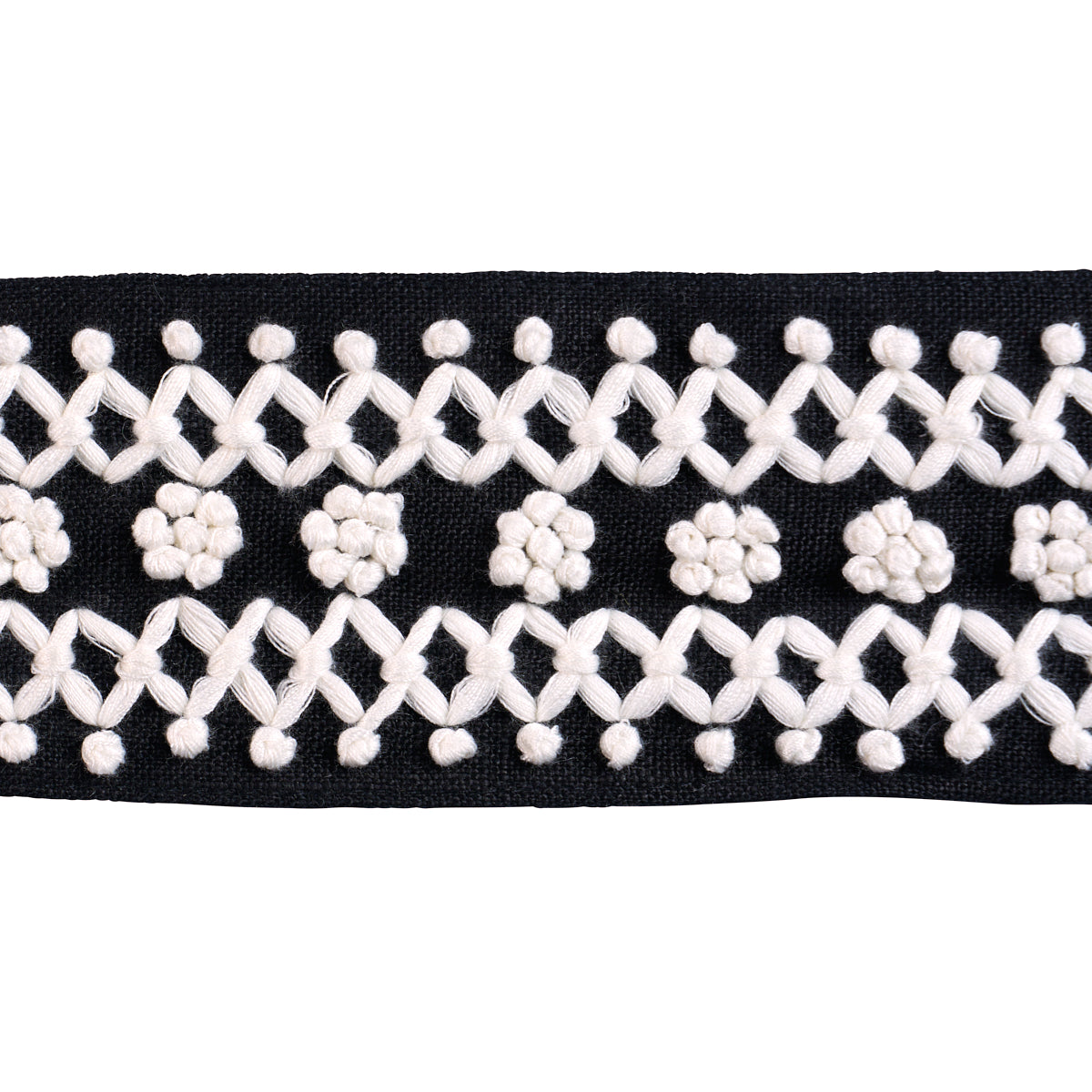 Sample - 85301 | Sunnyvale Tape, Onyx - Schumacher Trim