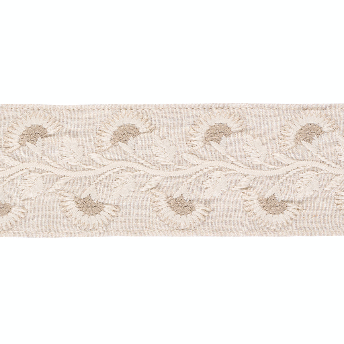 Sample - 85652 | Lottie Tape, Dove - Schumacher Trim