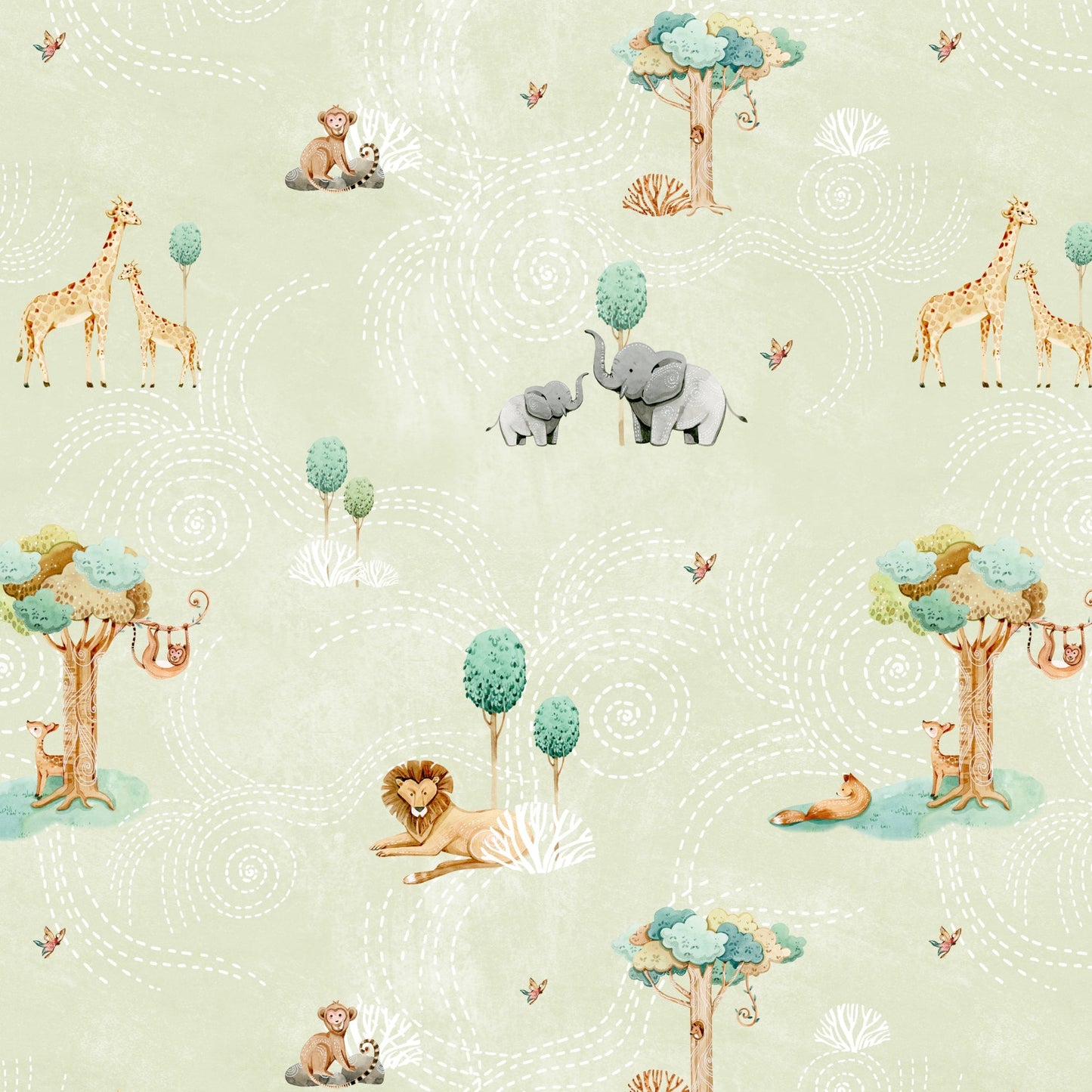 Whimsicalcal Animal Safari Adventure Wallpaper-sample