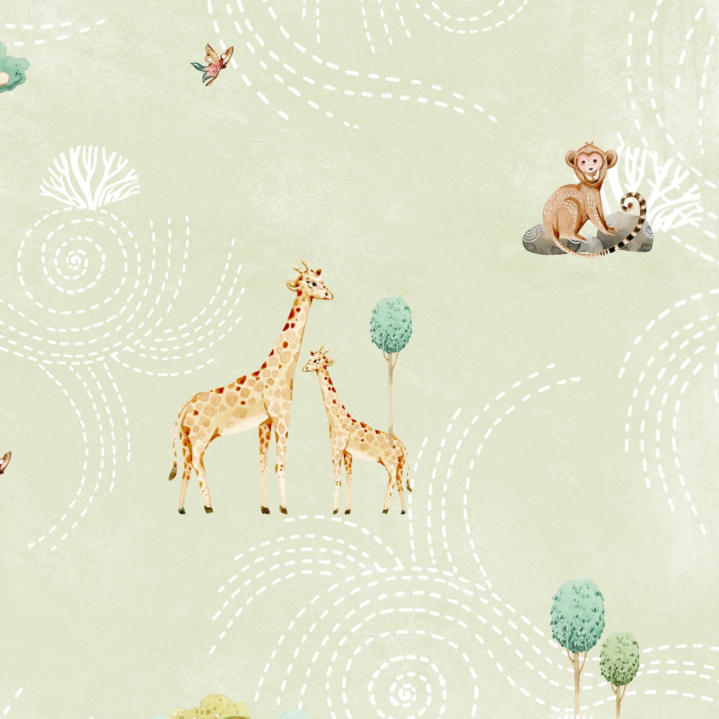 Whimsicalcal Animal Safari Adventure Wallpaper-sample