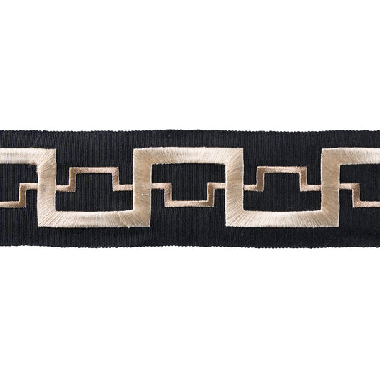 Sample - 74355 | Turret Tape, Onyx - Schumacher Trim