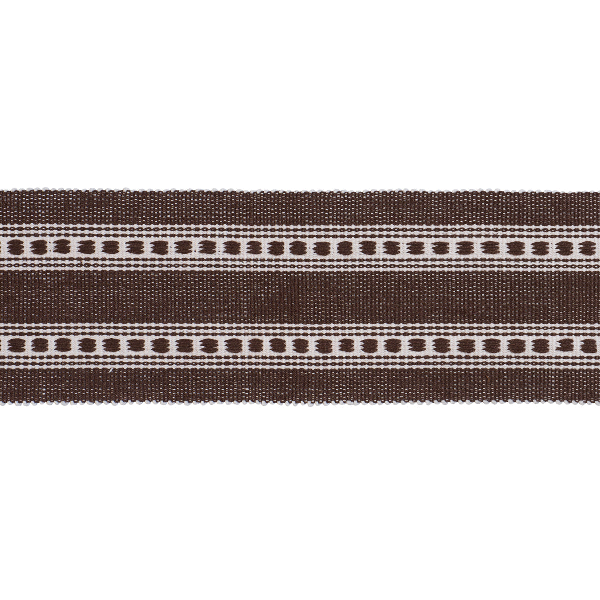 Sample - 79115 | Lubeck Tape, Brown - Schumacher Trim