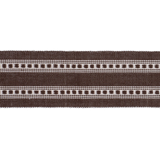 Sample - 79115 | Lubeck Tape, Brown - Schumacher Trim