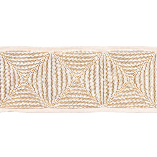 Sample - 79891 | Nautilina Embroidered Tape, Ivory - Schumacher Trim