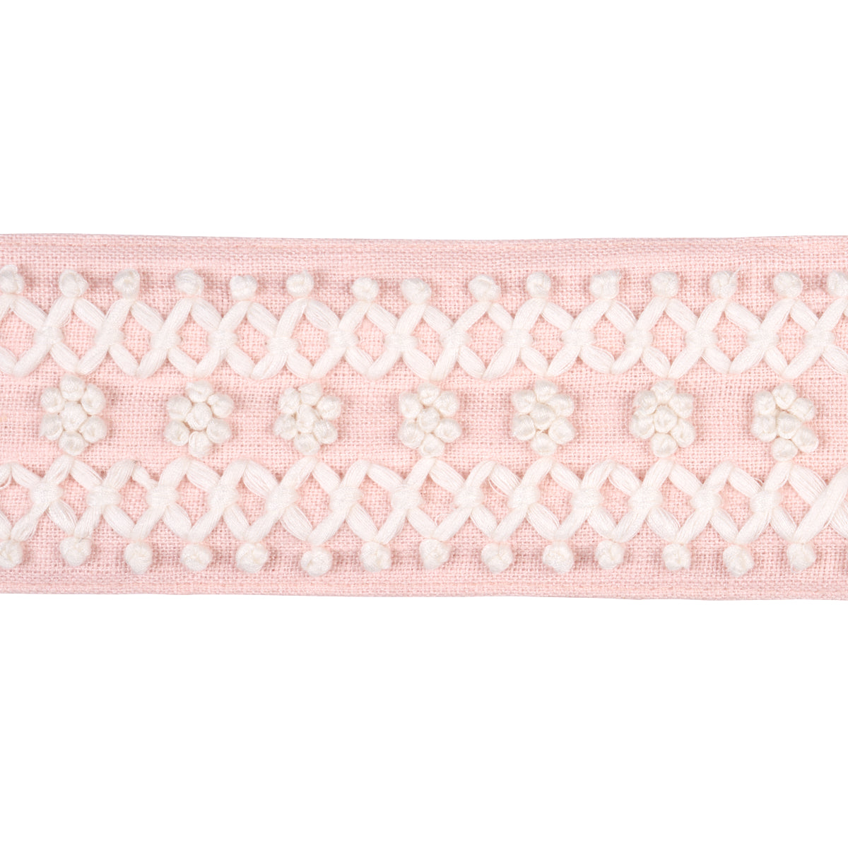 Sample - 85300 | Sunnyvale Tape, Blush - Schumacher Trim