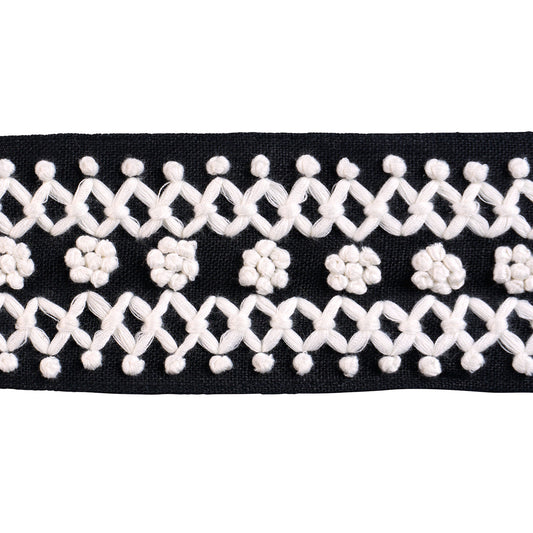 Sample - 85301 | Sunnyvale Tape, Onyx - Schumacher Trim