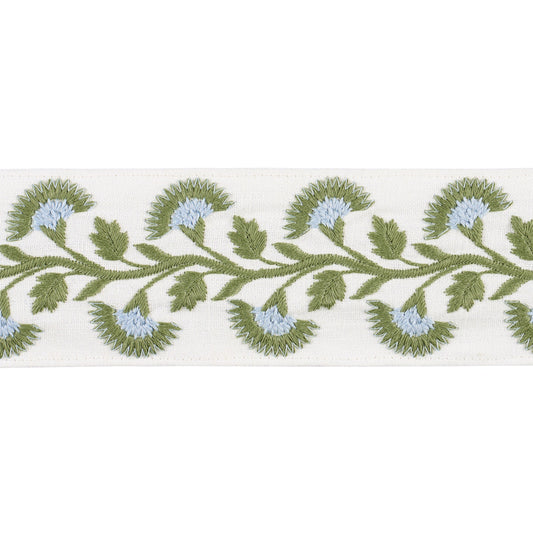 Sample - 85651 | Lottie Tape, Leaf - Schumacher Trim