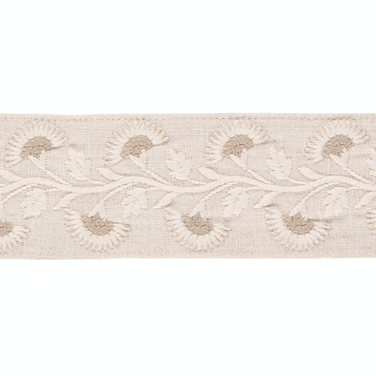 Sample - 85652 | Lottie Tape, Dove - Schumacher Trim