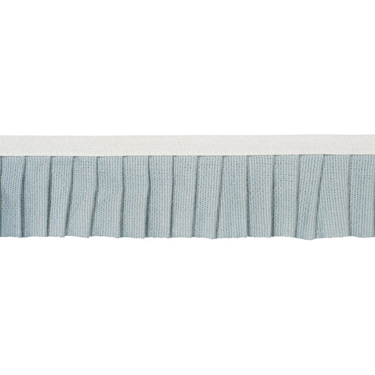 Sample - 85960 | Clara Pleated Tape, Sky - Schumacher Trim