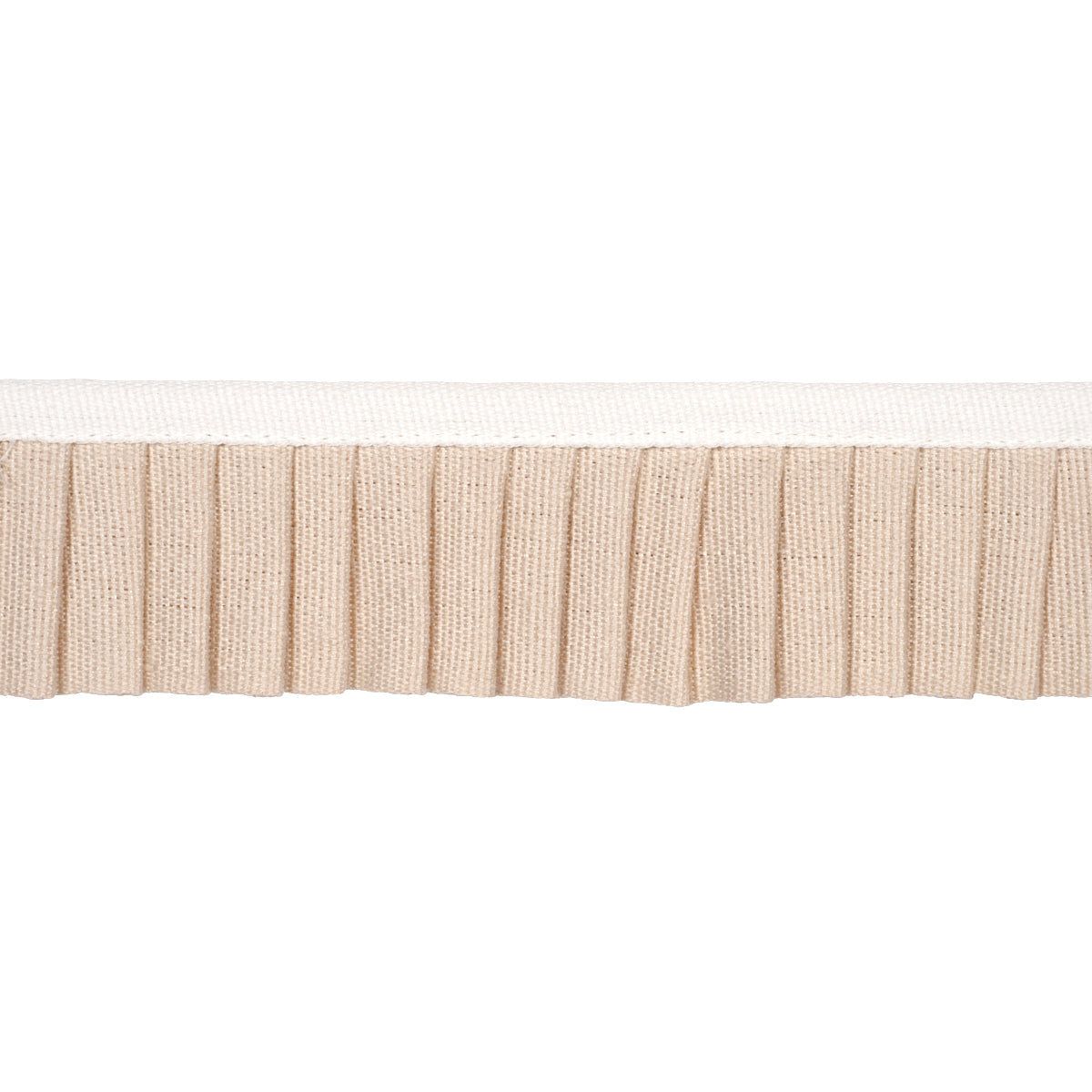 Sample - 85961 | Clara Pleated Tape, Neutral - Schumacher Trim