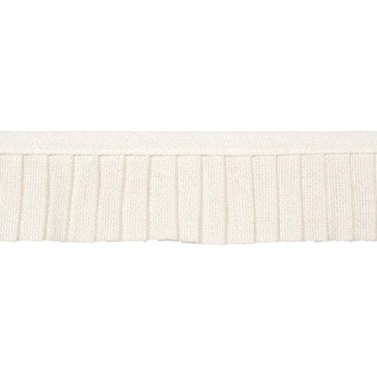 Sample - 85962 | Clara Pleated Tape, Ivory - Schumacher Trim