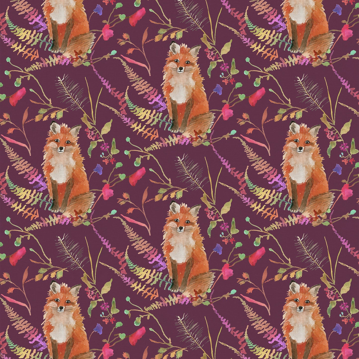 Fabric- Fox in Plum