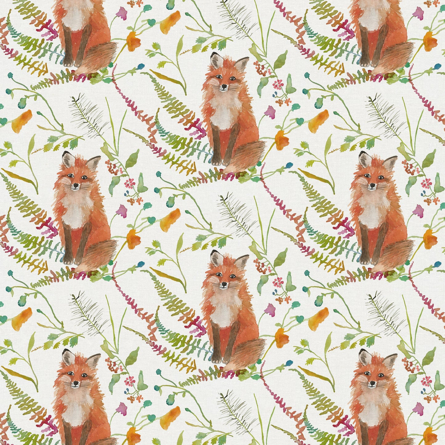 Fabric- Fox in White