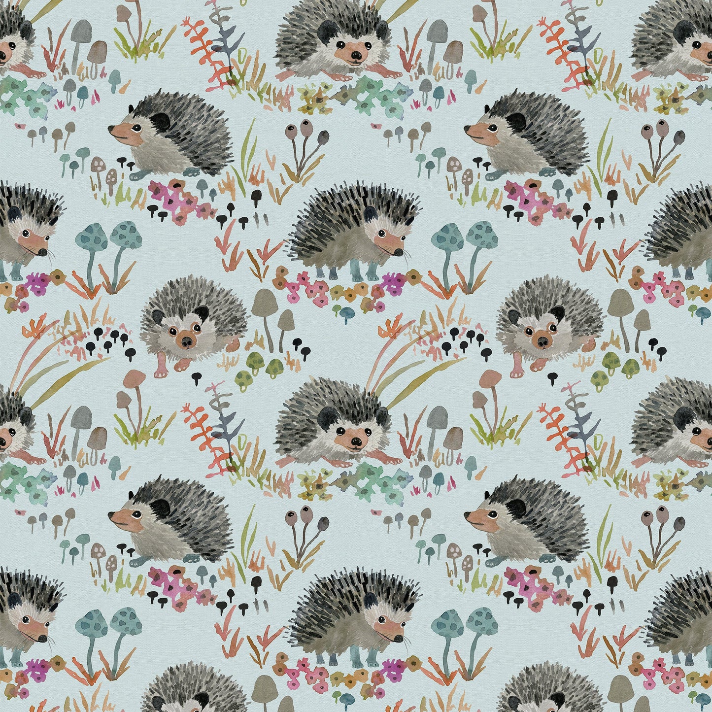 Fabric-Hedgehogs in Aqua