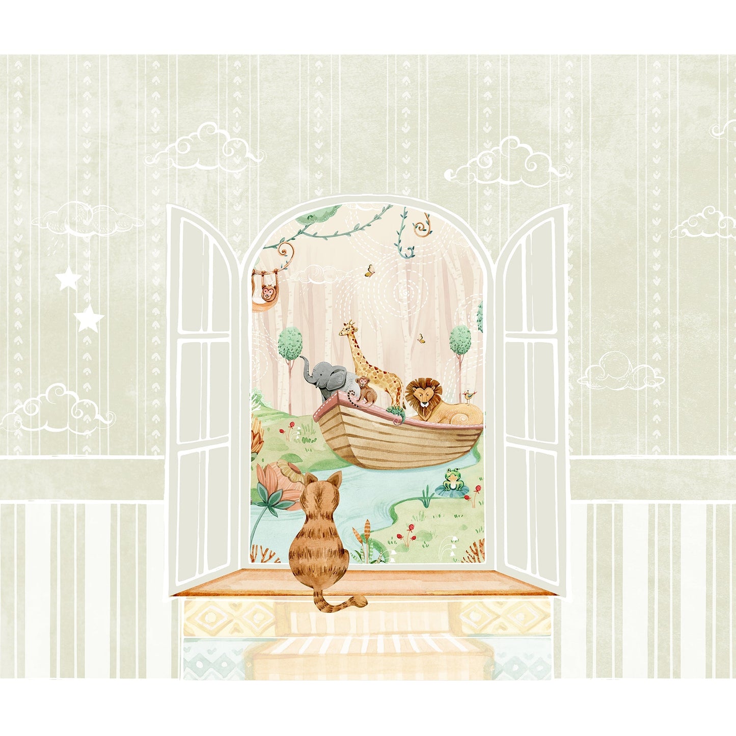 Whimsicalcal Scene of Animal Adventure Wallpaper-sample