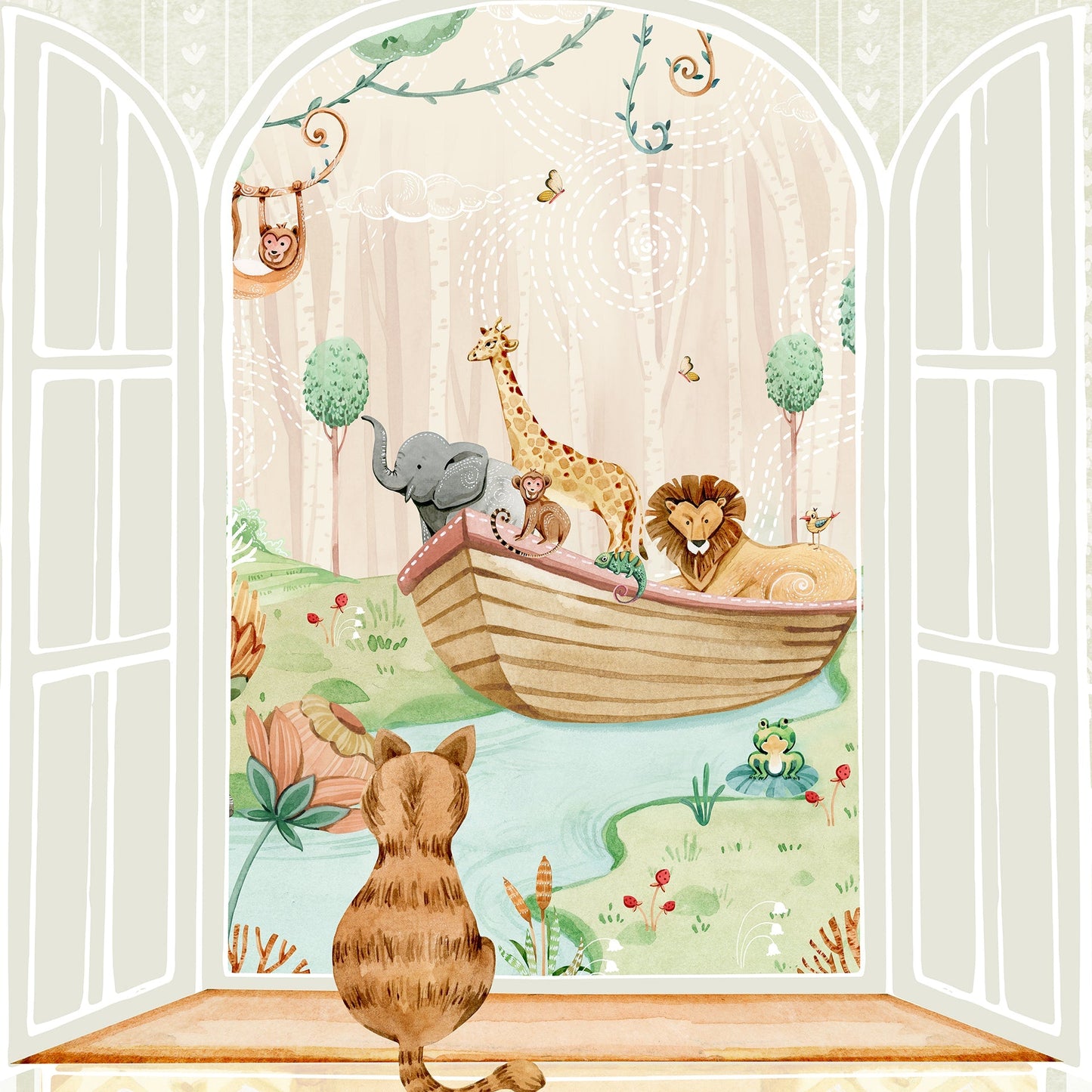 Whimsicalcal Scene of Animal Adventure Wallpaper-sample