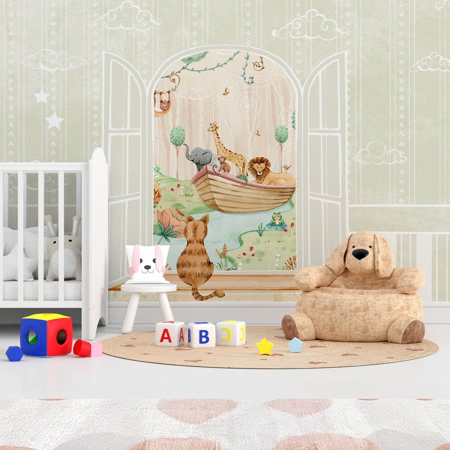 Whimsicalcal Scene of Animal Adventure Wallpaper-sample