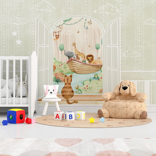 Whimsicalcal Scene of Animal Adventure Wallpaper-sample